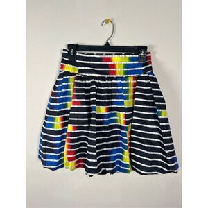 Kate Spade Saturday striped bubble skirt multi color funky fun bright sz 8